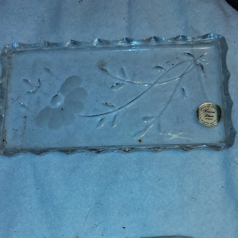 Elegant Clear Glass Vanity Tray